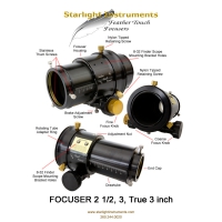 Okulárový výtah Starlight Instruments FeatherTouch FTF2515HD 2.5" DualSpeed with 1.5" focus travel Gear rack