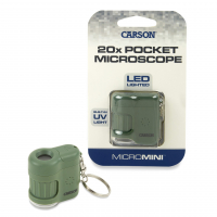 Kapesní mikroskop Carson MicroMini™ 20x LED+UV Zelený