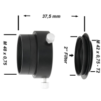 TS Optics M48 universal adapter, rotator and filter holder for astro cameras with 17.5 mm and T2 thread