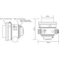 Okulárový výtah TS Optics 3″ Rack and Pinion M117