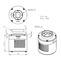 ZWO Color Astro Camera ASI 533MC-PRO cooled, Sensor D= 16 mm, 3.76 µm Pixel Size